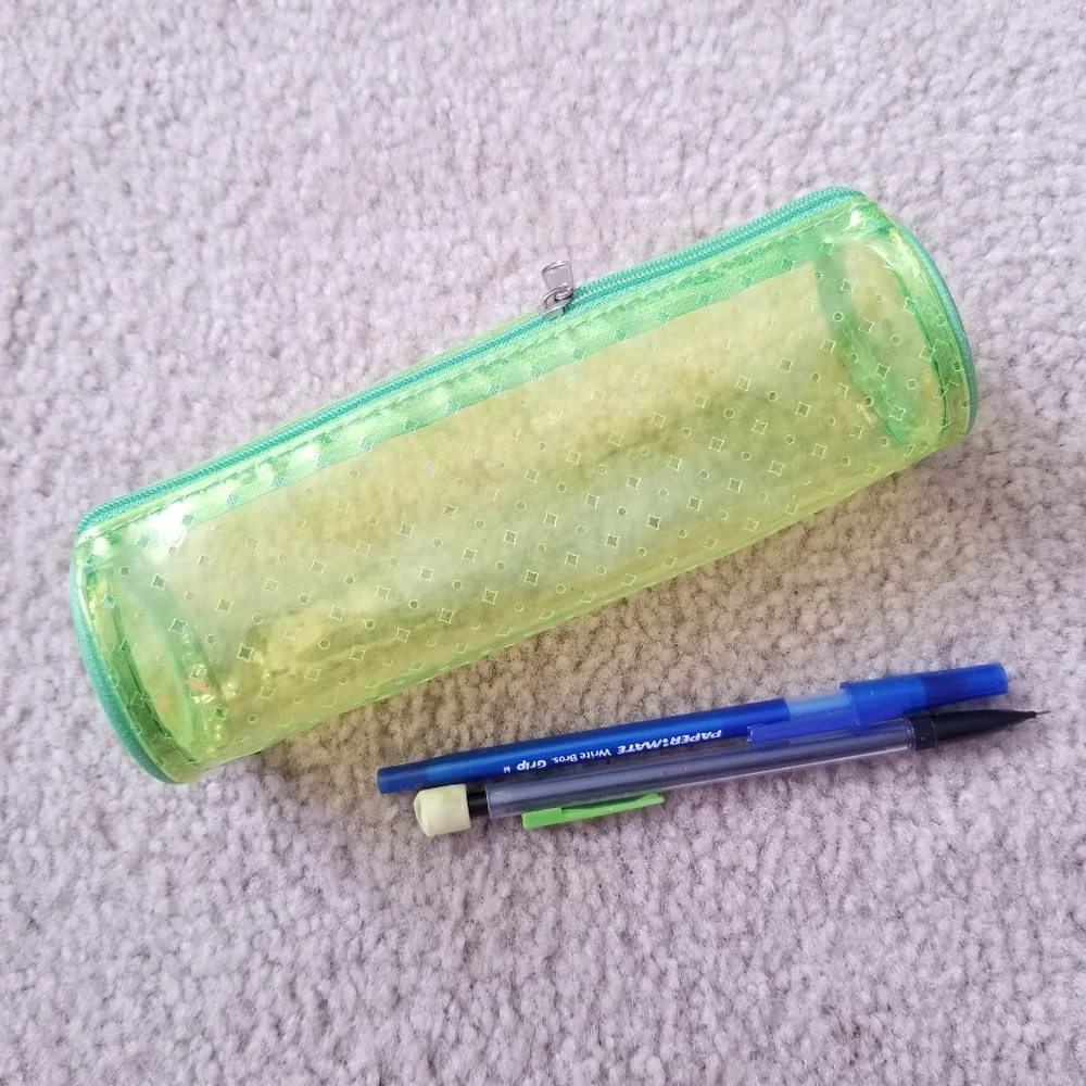 💫 Bundle for $3 Bright Green Transparent Pencil Case Pouch